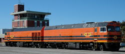 Az Australian Railroad Group 1600-as sorozatú mozdonya Forrestfield állomáson