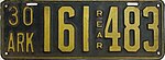 1930 Arkansas lisensi plate.jpg