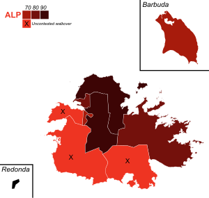 1956 Antigua and Barbuda general election - Results by constituency.svg