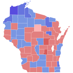 1988 United States Senate election in Wisconsin results map by county.svg