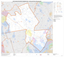 Map of Massachusetts House of Representatives' 2nd Plymouth district, 2013. Based on the 2010 United States census. 2013 map 2nd Plymouth district Massachusetts House of Representatives DC10SLDL25173 001.png