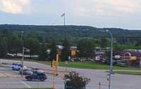 Current Acuity flagpole from Taylor Park in Sheboygan, 1.7 miles (2.7 km) north-northeast of the Acuity campus. 2014 Acuity Insurance Flagpole.jpg