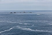 Land's End, the most westerly point in England, in May 2021.