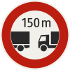 256-150 Minimálna vzdialenosť medzi vozidlami (150 m).svg