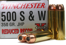 Verminderde terugslag Winchester fabrieksbelasting voor de 500 S&W Magnum.