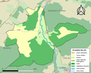 Mappa a colori che mostra l'uso del suolo.