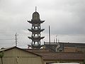 Một ngọn tháp ở Lâm Hạ, điển hình của nhà thờ Hồi giáo thị trấn nhỏ ở Cam Túc, Trung Quốc