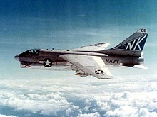 VA-97 A-7A over the Gulf of Tonkin in 1968 A-7A Corsair II of VA-97 over Gulf of Tonkin 1968.jpg