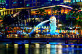 A Night Perspective on the Singapore Merlion (8347645113).jpg
