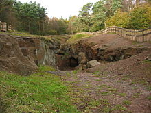 An entry to one of the mines in the West Mine Plant on Alderley Edge Alderley Edge mine.jpg