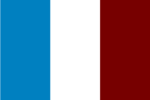 Flag of France with alternative shades for reference in a discussion