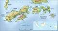 Saparua ir aplinkinių salų žemėlapis