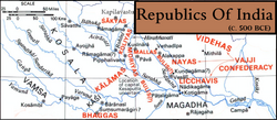 गणतंत्रीय विदेह राज्य (वज्जि संघ द्वारा शासन, ल. 600–400 ई.पू) और अन्य गणसंघ राज्य