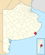 ブエノスアイレス州内のマル・デル・プラタの位置の位置図