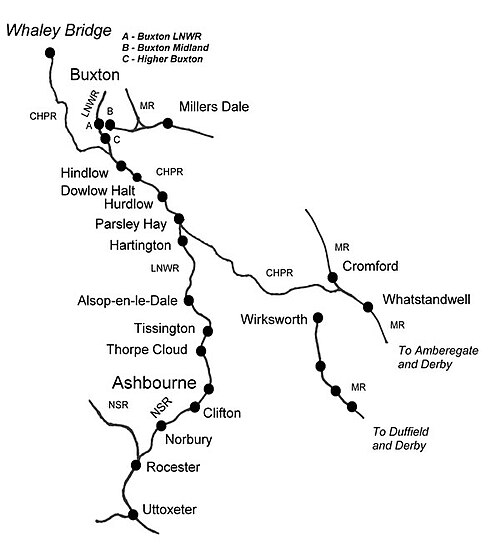 The Ashbourne line in relation to the C&HPR