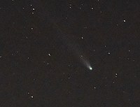 The comet over Tenerife on 31 December 2021