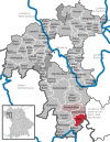 Lage der Gemeinde Aub im Landkreis Würzburg