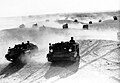 Australians driving Bren Carriers towards Bardia, Libya, January 1941 (24667819900).jpg