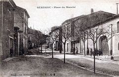 Sernhac, place du Marché