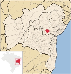 Localização de Itaberaba na Bahia