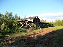 Bahnhof Limbach (Sachs), Bahnsteigüberdachung nach Abriss des Empfangsgebäudes (2021)