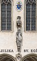 Bardejov / Statue on facade of Church of St. Aegidius