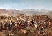 Battaglia di Las Navas de Tolosa, pittura a olio di F. P. Van Halen (XIX secolo), esposta nel Palazzo del Senato di Madrid.