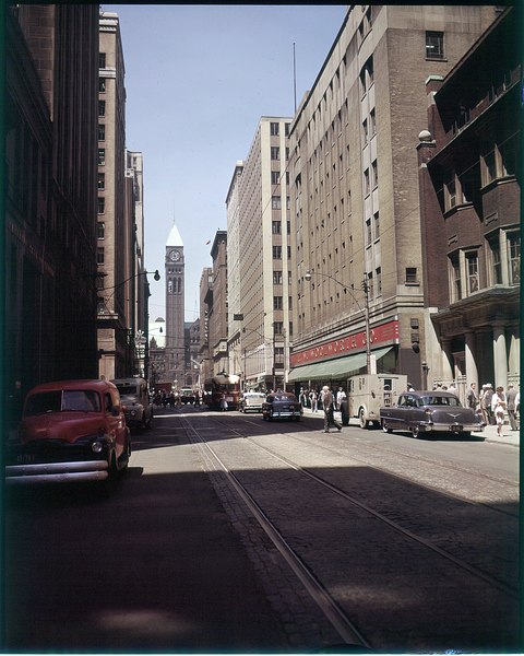 File:Bay Street looking north to City Hall (I0005653).tif