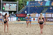 Deutsch: Beachhandball Europameisterschaften 2019 (Beach handball Euro); Tag 6: 7. Juli 2019 – Spiel um Platz Drei, Frauen, Kroatien-Niederlande 0:2 (14:23, 20:22) English: Beach handball Euro; Day 6: 7 July 2019 – Women's Bronze Medal Match – Croatia-Netherlands 0:2 (14:23, 20:22)