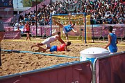 Deutsch: Beachhandball bei den Olympischen Jugendspielen 2018 in Buenos Aires; Tag 7, 13. Oktober 2018; Jungen, Halbfinale – Spanien-Kroatien 2:1 English: Beach handball at the 2018 Summer Youth Olympics in Buenos Aires at 13 October 2018 – Boys Semifinal – Spain-Croatia 2:1 Español: Handball de playa en los Juegos Olimpicos de la Juventud Buenos Aires 2018 en 13 de octubre de 2018 – Semifinales de chicos - España-Croacia 2:1