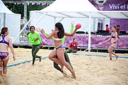 Deutsch: Beachhandball bei den Olympischen Jugendspielen 2018; Tag 5, 10. November 2018; Mädchen, Platzierungsrunde - Amerikanisch-Samoa-Venezuela 0:2 English: Beach handball at the 2018 Summer Youth Olympics at 11 October 2018 – Girls Consolation Round – American Samoa-Venezuela 0:2