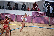 Deutsch: Beachhandball bei den Olympischen Jugendspielen 2018; Tag 5, 10. November 2018; Mädchen, Hauptrunde - Kroatien-Argentinien 1:2 English: Beach handball at the 2018 Summer Youth Olympics at 11 October 2018 – Girls Main Round – Croatia-Argentina 1:2