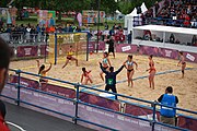 Deutsch: Beachhandball bei den Olympischen Jugendspielen 2018; Tag 5, 10. November 2018; Mädchen, Hauptrunde - Kroatien-Argentinien 1:2 English: Beach handball at the 2018 Summer Youth Olympics at 11 October 2018 – Girls Main Round – Croatia-Argentina 1:2