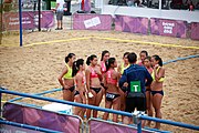 Deutsch: Beachhandball bei den Olympischen Jugendspielen 2018; Tag 6, 12. Oktober 2018; Mädchen, Hauptrundenspiel – Chinesisch Taipei (Taiwan)-Paraguay 0:2 English: Beach handball at the 2018 Summer Youth Olympics at 12 October 2018 – Girls Main Round – Chinese Taipei (Taiwan)-Paraguay 0:2