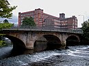 Belper - road bridge and North Mill from River Derwent path - geograph.org.uk - 630207.jpg