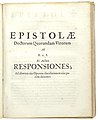 Titelpagina van Epistolae in Spinoza's Opera Posthuma (1677)