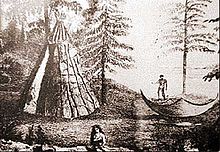 A Beothuk encampment in Newfoundland, c. 18th century Beothuk camp.jpg