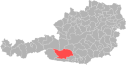 okres Spittal an der Drau na mapě Rakouska