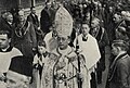 Bishop Patrick Lyons during a procession for his enthronement at the Cathedral of the Blessed Sacrament, Christchurch. August 1944