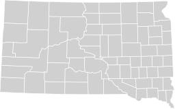 Blank map subdivisions 2019 Albers South Dakota