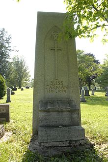 Bliss Carman Memorial, Forest Hill Cemetery, Fredericton NB