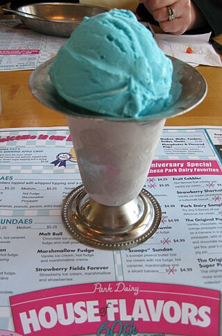 <span class="mw-page-title-main">Blue moon (ice cream)</span> Ice cream flavor from the American Midwest