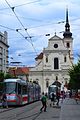 Brno Tram & Church of St Thomas