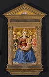 Мадонна с Младенцем и четырьмя ангелами. Ок. 1450. Дерево, темпера, золочение. Музей Бруклина, Нью-Йорк