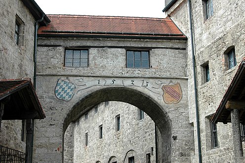 Wappen Wilhelms und Maria Jacobäas auf der Burg zu Burghausen