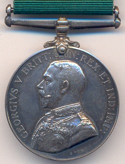 Obverse of the Colonial Auxiliary Forces Long Service Medal.