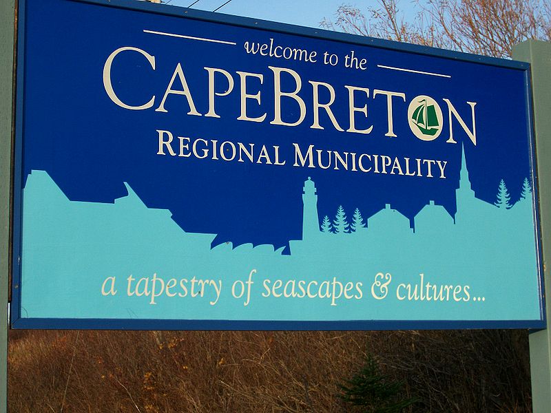 File:Cape Breton Regional Municipality welcome sign.jpg
