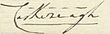 Signature de Robert Stewart, vicomte Castlereagh