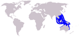 A csendes-óceáni púpos delfin hegyvonulata