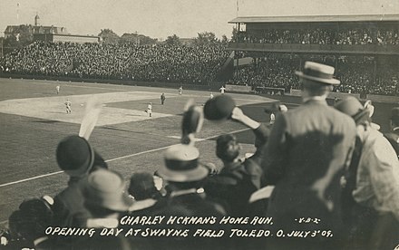 Charley Hickman's Home Run, Opening Day at Swayne Field, Toledo, Ohio, July 3, 1909